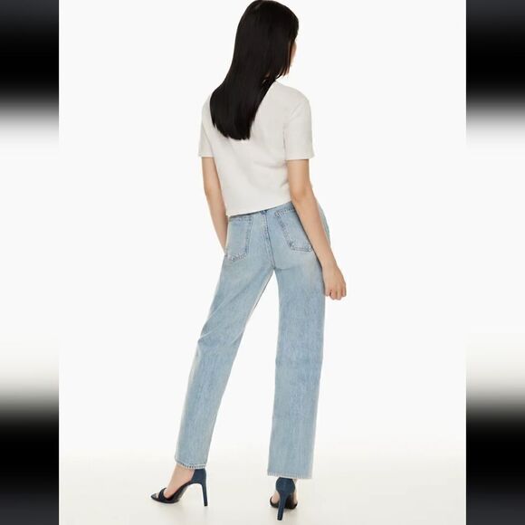 Aritzia Denim Forum The Joni High Rise Loose Fit Denim Jean Black Wash Size 24 - Picture 2 of 10